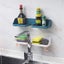 Bathroom Shower Shelf Shower Towel Storage Organizer With 4 Hooks, Self Adhesive Carousel 4