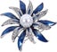 Brooch For Women, Flower Crystal Brooch Pin Wedding Banquet Hollow Out Flower Pi Carousel 1