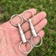 Detachable Pull Apart Quick Release Keychain Key Rings Two Split Rings(silver)(3 Carousel 3
