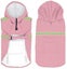 Dog Raincoat Reflective Pet Hoodies For Large/medium/small Dog Mz058 (l, Pink) Carousel 2