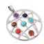 Crystal 7 Beads Stone Chakra Charm Diy Necklace Pendant Carousel 2