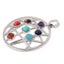 Crystal 7 Beads Stone Chakra Charm Diy Necklace Pendant Carousel 4