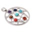 Crystal 7 Beads Stone Chakra Charm Diy Necklace Pendant Carousel 5