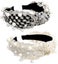 Fashion Pearl Women Headband Handmade Crystal Beads Hair Hoop Snowflake Pattern Carousel 5
