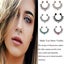 Fake Nose Rings 4-pcs Faux Nose Ring Hoop Set Nose Piercing Jewelry Adjustable S Carousel 3