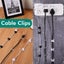 50Pcs Cable Organizer Clips Self Adhesive Desk Wire Management Holder Carousel 3