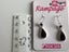 Earrings - Hook - Elegant Silver With Black Teardrop Carousel 2