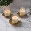 Iron Plate Candle Holder, Gold, Decorative Iron Pillar Candle Holder, Set Of 3 Carousel 2