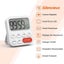 Kitchen Timer -2 Pcs, Kitchen Timer With Digital Clock Function, Quick Setting, Carousel 2