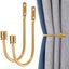 Metal Curtain Holdbacks Decorative Wall Mounted Drapery Tiebacks Carousel 1