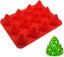 Mousse Cake Mold, 1 X 12 Hole Silicone Mold Christmas Tree Shape Fluted High Tem Carousel 3
