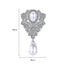 Silver Cubic Zirconia Crystal Imitation Pearl Pendant Bridal Wedding Brooch Pin Carousel 2