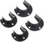 Stainless Steel Wardrobe Rod Brackets, 4 Pieces U Shaped Curtain Rod Brackets, H Carousel 1