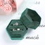Velvet Jewelry Ring Box,hexagon Premium Gorgeous Vintage Double Ring Gift Box Wi Carousel 3