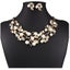 Women Necklace Earring Gold Bride Pendant Girl Chain Collar Ear Studs Party Wedd Carousel 1