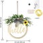 Welcome Sign, Rustic Wooden Welcome Door Garland With Led String Lights, 30cm We Carousel 2