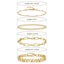 Women's Gold Bracelet Girls 14k Gold Plated Delicate Chain Clip Necklace Bracele Carousel 2