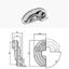 [2 Pieces] 90 Degree Concealed Hinge Industrial Equipment Cabinet Door Fixed Car Carousel 3