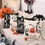 Set Of 4 Decorative Halloween 18 X 18" Throw Pillow Covers - Trick Or Treat Pump Carousel 1