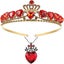 Red Heart Necklace And Crown Set Valentine's Day Present For Red Heart Tiara Go Carousel 1