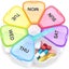 Portable Weekly Pill Box Organiser, 7 Day Tablet Box Pill Box Case Medicine Bott Carousel 1
