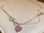 Pink Heart Pendant Necklace Colorful Cubic Zirconia Neck Collarbone Chain Carousel 1