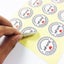 120PCS/10 Sheets White Round Handmade Thank You With Heart DIY Craft Paper Seali Carousel 3