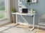Loctek Height adjustable desk ultra white glass desktop Carousel 7