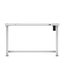 Loctek Height adjustable desk ultra white glass desktop Carousel 8