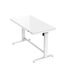 Loctek Height adjustable desk ultra white glass desktop Carousel 10