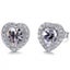 925 Sterling Silver Heart Crystal Stud Earrings "Tammy" (crystal) Carousel 1