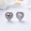 925 Sterling Silver Heart Crystal Stud Earrings "Tammy" (crystal) Carousel 2