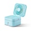 Spray Humidification Fan Desktop 2000mAh Recharge Aromatherapy Light Adjustable Carousel 6