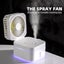 Spray Humidification Fan Desktop 2000mAh Recharge Aromatherapy Light Adjustable Carousel 8