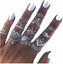 13pcs Vintage Knuckle Ring Set Hollow Carved Flowers Stackable Rings Boho Crysta Carousel 1