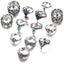 13pcs Vintage Knuckle Ring Set Hollow Carved Flowers Stackable Rings Boho Crysta Carousel 2