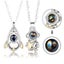 2pcs Spaceman Pendant 100 Languages I Love You Stone Necklace Couples Gift Carousel 5