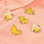Cartoon Banana Enamel Pins Set Lovely Chick Dolphin Dog Octopus Animal Enamel La Carousel 4