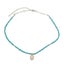 Bohemian Sea Necklace With Turquoise Beads And Shell Pendant Friendship Jewelry Carousel 1