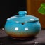 Ashtray, Terrace Outdoor Ashtray With Cover, Windproof Ashtray Black, 11*8cm Carousel 2