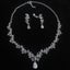Alloy Leaf Rhinestone Zircon Elegant Jewelry Set Luxury Wedding Bridal Jewelry S Carousel 3