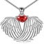 Angel Wings Necklace Guardian Angel Wings Pendant Birthstone Necklace Carousel 1