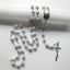 8mm Rose Beads Rosary Necklace Prayer Jesus Cross Pendant Catholic Necklaces Rel Carousel 4