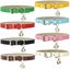 8 Pack Leather Cat Collars With Bells And Adjustable Polished Metal Buckles Dura Carousel 1