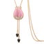 Fashion Women's Beauty Tulip Flower Pendant Rhinestones Sweater Long Necklace Carousel 1