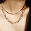 Fashion Double Layer Link Chain Necklace Punk Geometric Gold Chore Necklaces For Carousel 1
