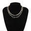 Fashion Double Layer Link Chain Necklace Punk Geometric Gold Chore Necklaces For Carousel 3