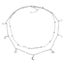 Double-layer Glossy Moon Pendant Golden Plated Choker Necklace For Party Carousel 1