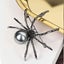 Brooch Pin, Fashion Rhinestone Faux Pearl Spider Brooch Pin Corsage Lapel Jewelr Carousel 2