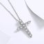 Fashion Cross Crystal Pendant Necklace Silver Color Box Chain Choker Necklace Fo Carousel 4
